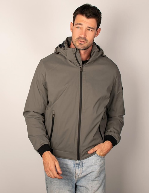 "chamarra" bomber greenlander sin familia o colección no "de" poliéster capucha desmontable "para hombre"