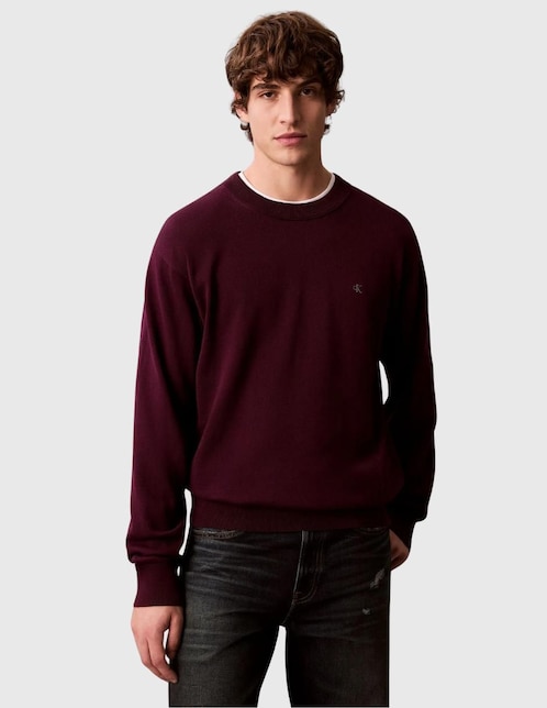 "suéter" calvin klein "cuello" redondo "para hombre"