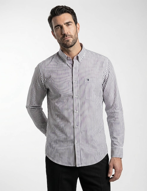 Camisa casual Cavalatti de algodón manga larga para hombre