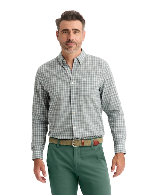 Camisa casual Dockers de algodón manga larga para hombre
