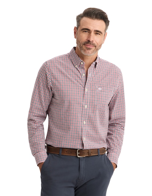Camisa casual Dockers de algodón manga larga para hombre