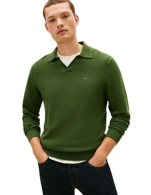 Suéter cuello polo para hombre 1