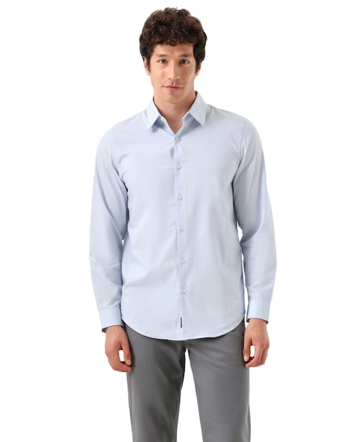 Camisa de vestir Dockers de algodón manga larga para hombre