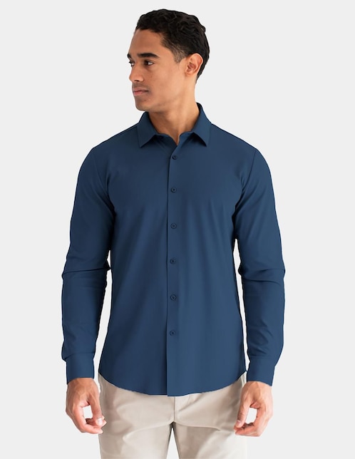 "camisa/sobrecamisa" casual generra "de" (si aplica) nylon "manga" larga "para hombre"
