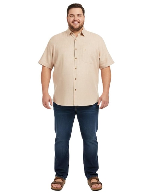 Camisa casual Michel Blanc manga corta para hombre