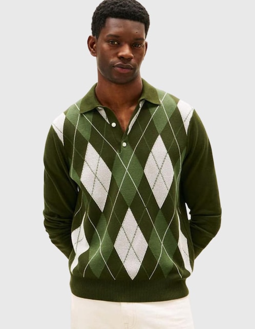 Suéter Tommy Hilfiger cuello polo para hombre