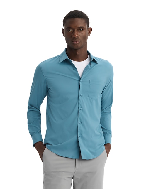 Camisa casual Dockers de algodón manga larga para hombre