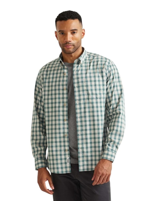 "camisa/sobrecamisa" casual eddie bauer "de" (si aplica) algodón "manga" larga "para hombre"