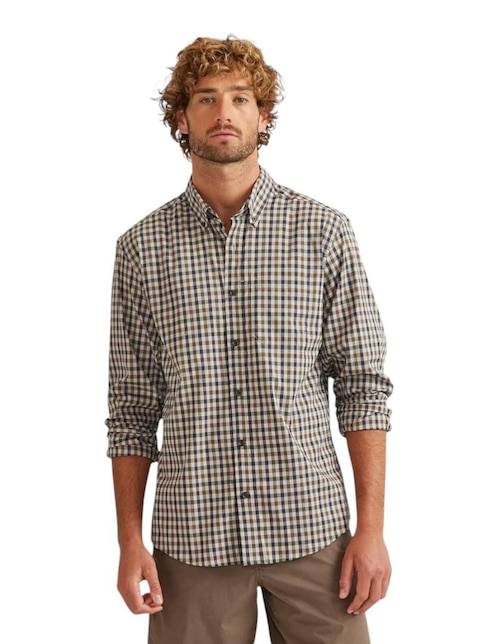 EDDIE BAUER Camisa casual Eddie Bauer de algodón manga larga para hombre