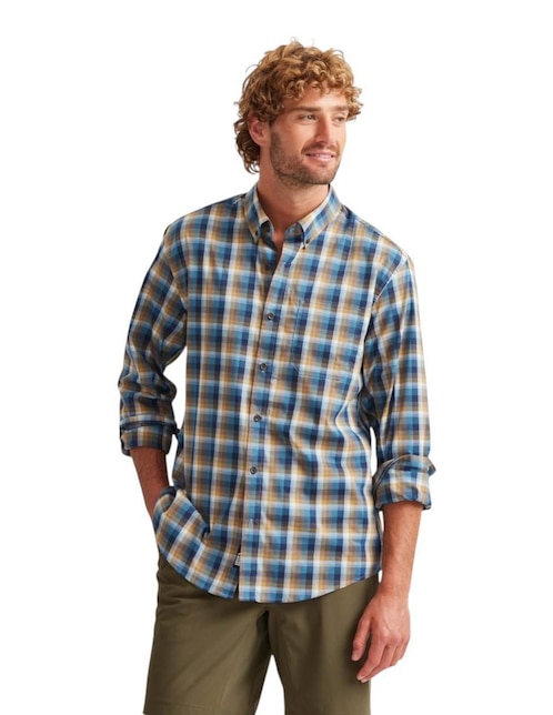 EDDIE BAUER Camisa casual Eddie Bauer de algodón manga larga para hombre