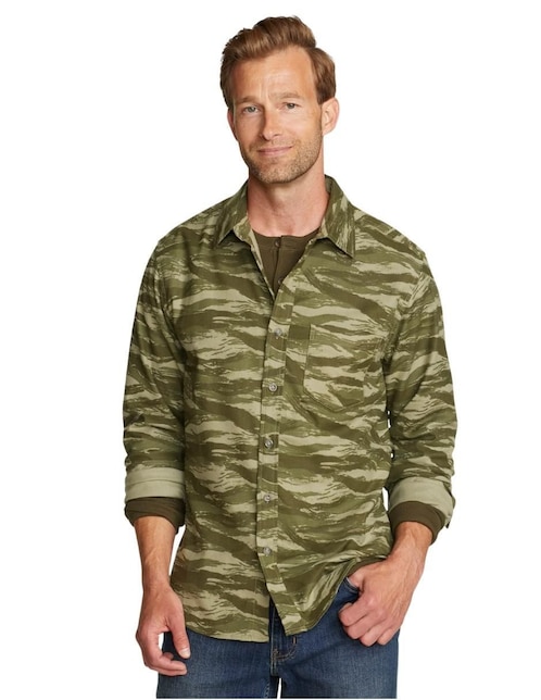 Camisa casual Eddie Bauer manga larga para hombre