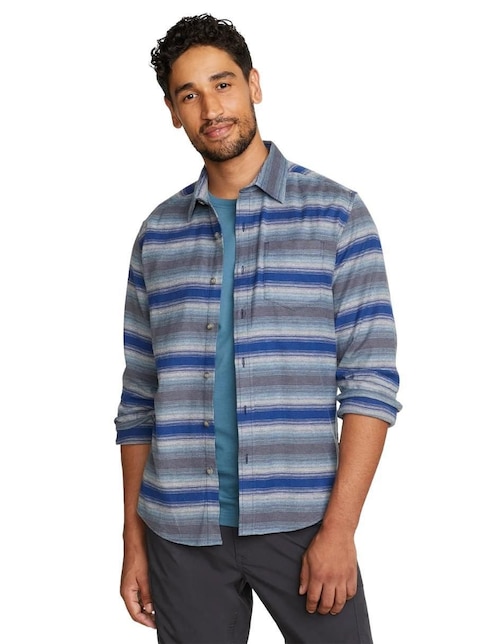 Camisa casual manga larga para hombre 1
