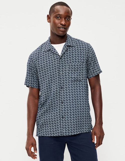 Camisa casual de algodón manga corta para hombre 1