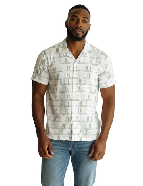 Camisa casual PGA de algodón manga corta para hombre
