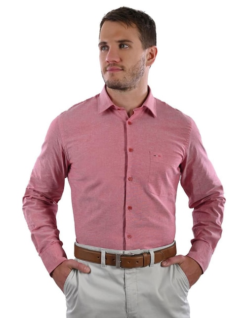 Camisa casual de algodón manga larga para hombre 1