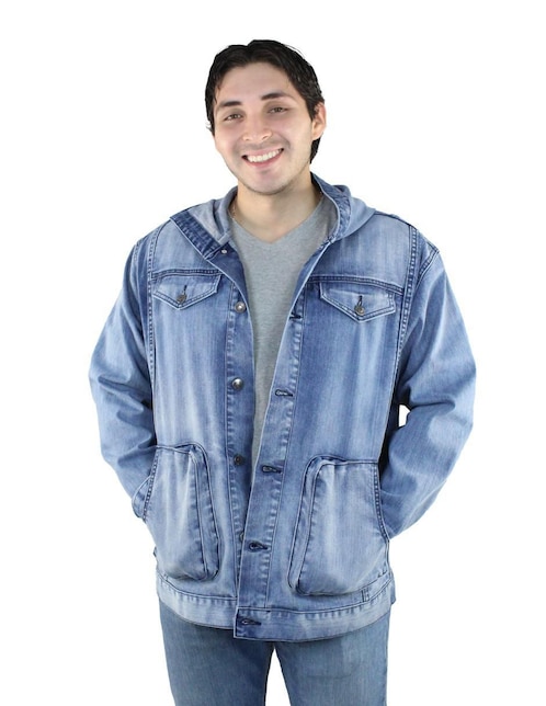 Chamarra casual Innermotion de mezclilla con capucha para hombre