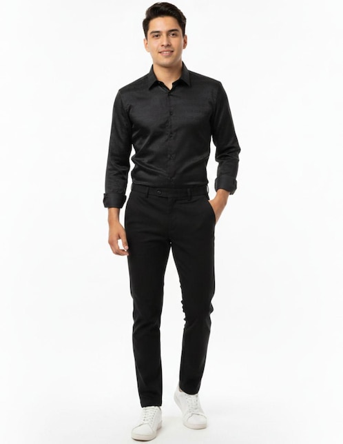 Camisa casual Pavini manga larga para hombre