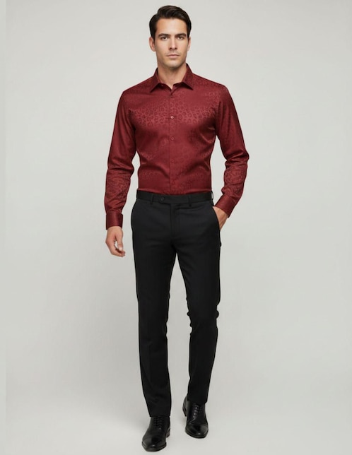 Camisa casual Pavini manga larga para hombre