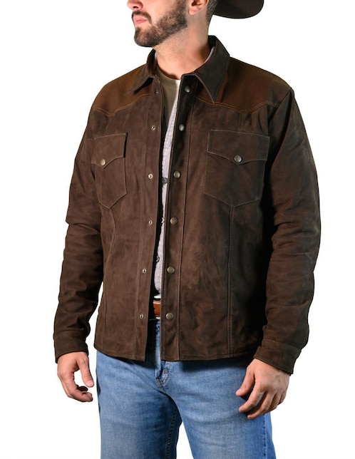 Chamarra Tacalero de piel para hombre