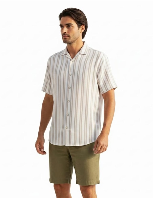 Camisa casual Michel Blanc manga corta para hombre