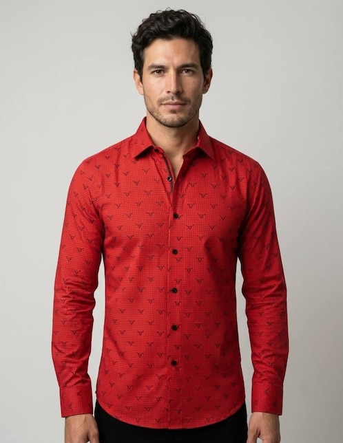 Camisa casual y algodón manga larga para hombre 1