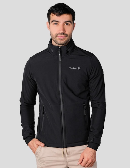 Chamarra casual impermeable capucha desmontable para hombre 1