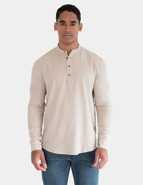 Camisa casual Generra manga larga para hombre