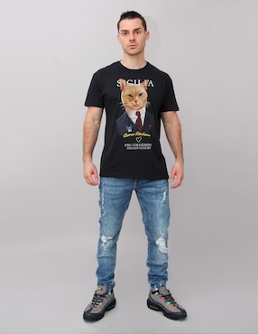 Playera FNC Collezioni cuello redondo para hombre