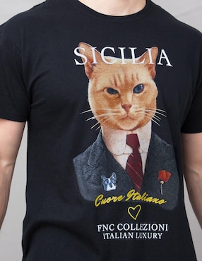 Playera FNC Collezioni cuello redondo para hombre