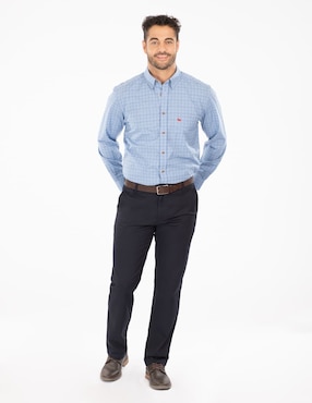 Pantalón chino recto Ferrioni de algodón para hombre