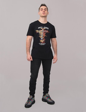 Playera FNC Collezioni Angeli E Demoni Cruz cuello redondo para hombre