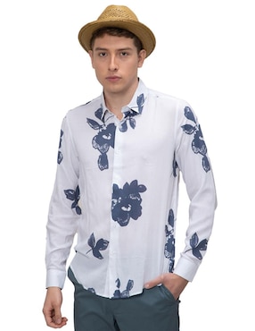 Camisa casual Generra de algodón manga larga para hombre