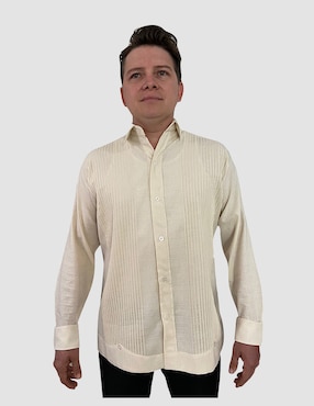 Guayabera manga larga Regent Street para hombre