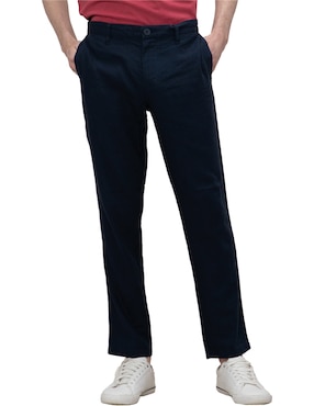 Pantalón Straight Generra De Lino Para Hombre