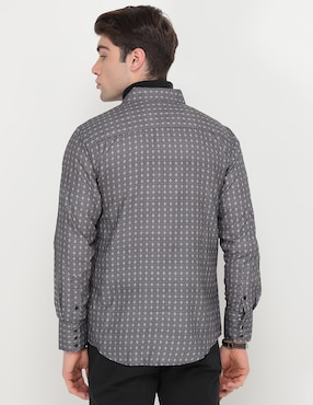 Camisa casual Pavini de algodón manga larga para hombre