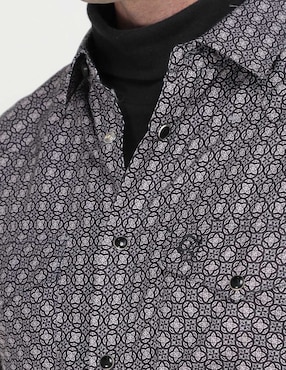 Camisa casual Pavini de algodón manga larga para hombre