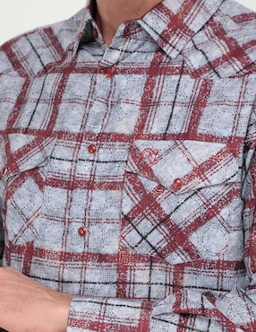 Camisa casual Pavini de algodón manga larga para hombre