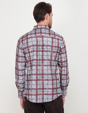 Camisa casual Pavini de algodón manga larga para hombre