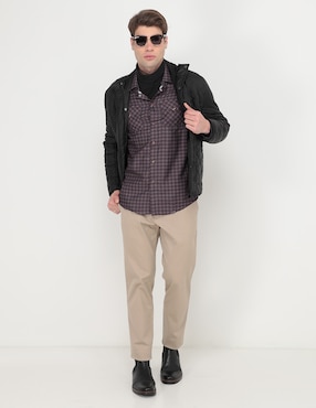 Camisa casual Pavini de algodón manga larga para hombre