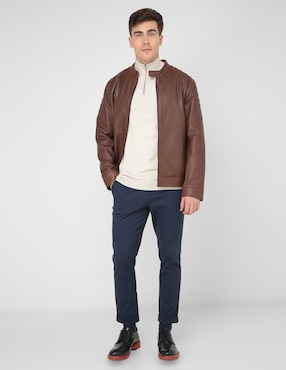 Chamarra casual Perry Ellis con bolsillos para hombre