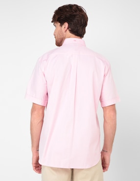 Camisa casual Ferrioni de algodón manga corta para hombre