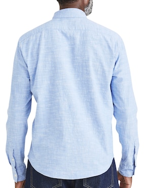 Camisa casual Dockers de algodón manga larga para hombre