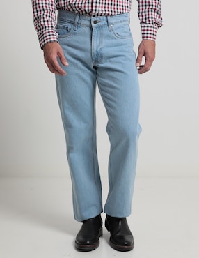 Jeans Straight Regent Street Lavado Claro Para Hombre