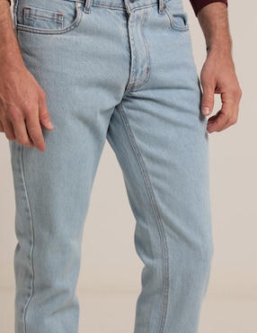 Jeans straight Regent Street lavado claro para hombre