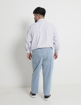 Jeans straight Regent Street lavado claro para hombre