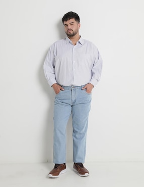 Jeans straight Regent Street lavado claro para hombre