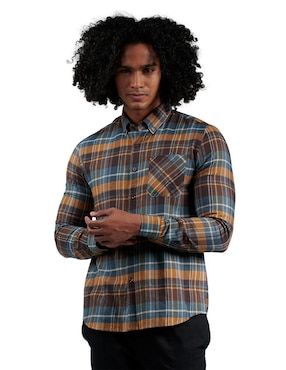 Camisa Casual Generra De Algodón Manga Larga Para Hombre