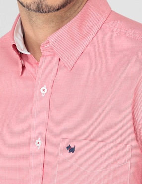Camisa casual Ferrioni de algodón manga corta para hombre