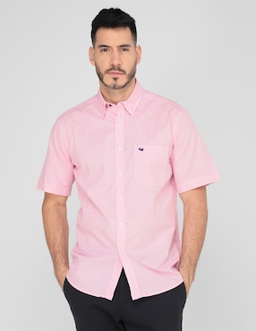 Camisa Casual Ferrioni De Algodón Manga Corta Para Hombre