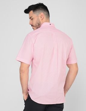 Camisa casual Ferrioni de algodón manga corta para hombre